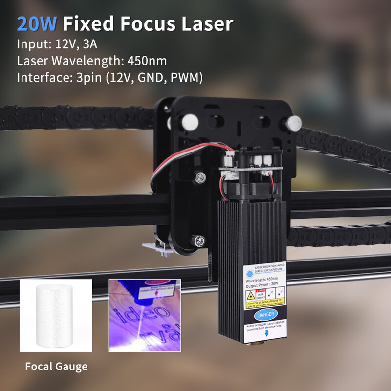 TWOWIN Powful macchina per incisione Laser 20W Area di lavoro 650*500mm assemblare CNC Router di legno stampante da taglio fresatrice fai da te