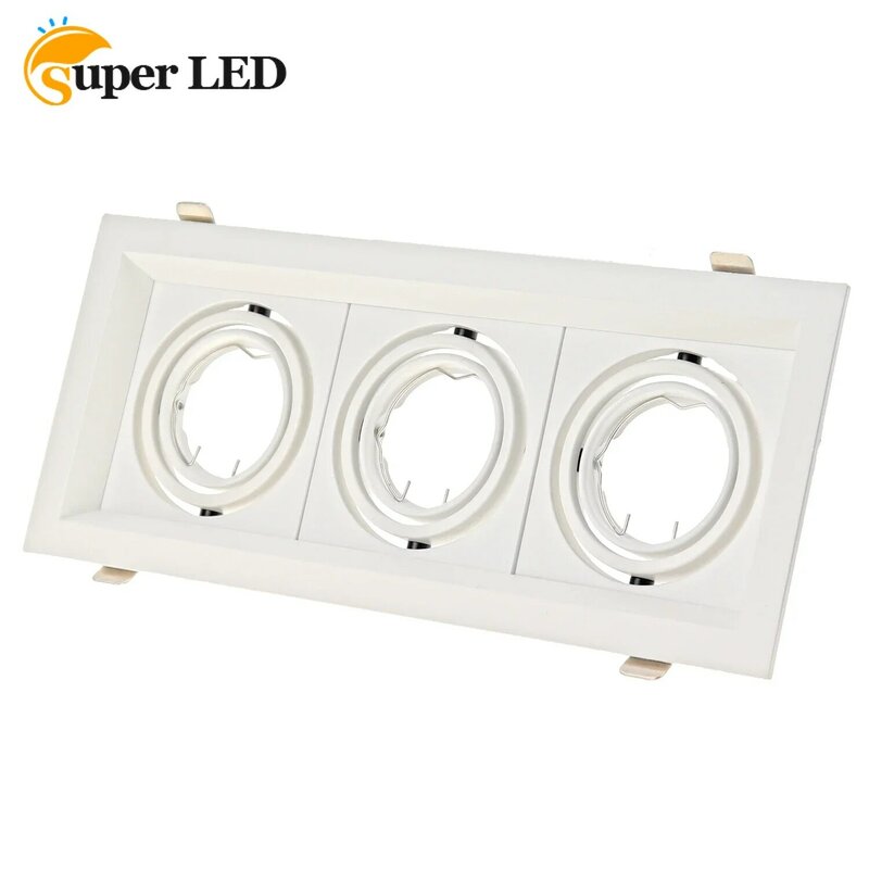 Spot Lumineux LED Encastrable en Aluminium avec Cadre de 105mm, Luminaire de Plafond avec Trou Découpé en Fer