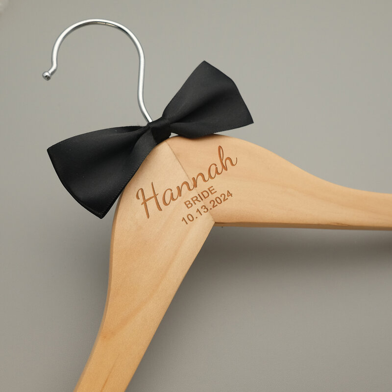 Colgador de boda personalizado, colgador de madera, ideal para regalo de boda, boda, dama de honor, padrino de boda