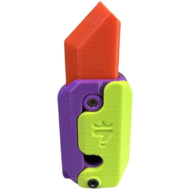 미니 모델 펜던트 푸시 카드 감압 장난감, 3D 프린팅 중력 나이프, 큐브 점프, 소형 무 나이프