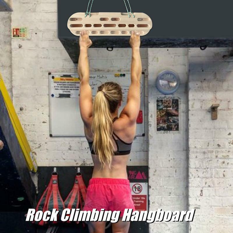 Portable Wooden Hang Board Rock Climbing Fingerboard Doorway Hand Strengthener Equipment For Training Finger Grip And Pull Up