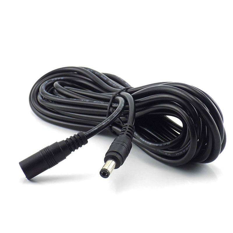 Female To Male Plug CCTV DC Power Cable Extension Cord Adapter Power Cords 5.5mmx2.1mm for Camera Power Extension Cords