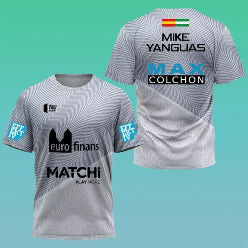 Men's Breathable Padel Sports T-Shirt Couple Tennis Sportswear Summer Fashion Game Uniforms Boutique Mens Quick-Drying T-Shirt