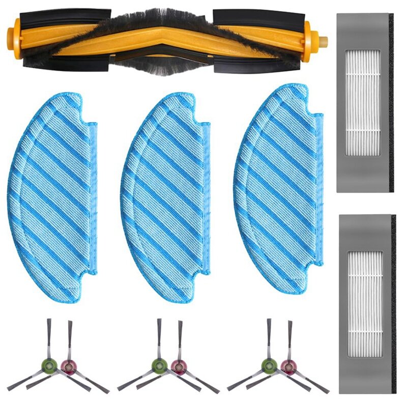 Aspirador de plástico Acessórios para ECOVACS DEEBOT, escova lateral principal, filtro Hepa, pano Mop, N10, N10 PLUS, aspirador robô