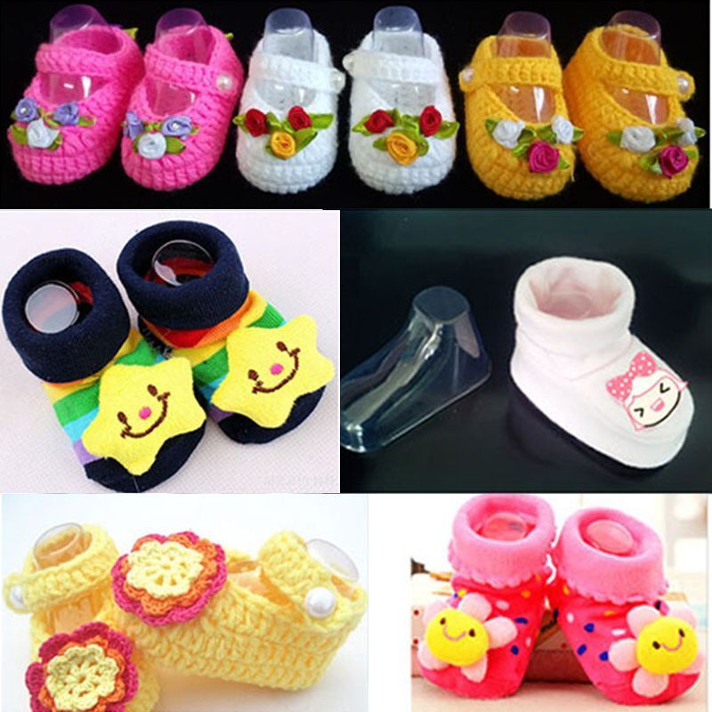 Molde de exhibición de plástico para pies de bebé, botines de bebé, calcetines, zapatos, calcetines, escaparate de zapatos de bebé, 10 piezas por juego