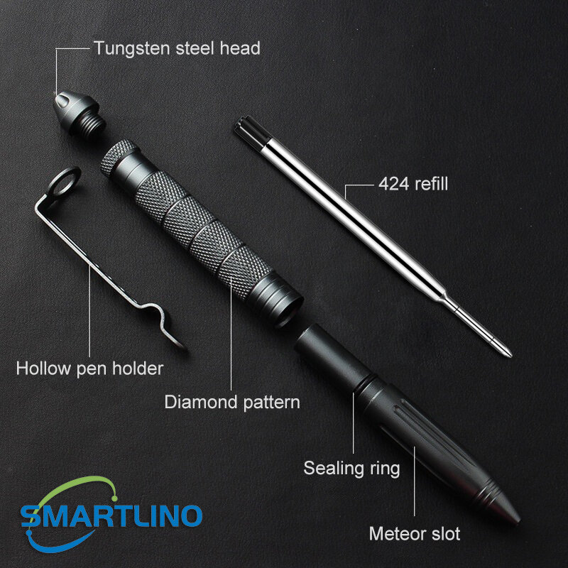 High Quality Metal Military Tactical Pen School Student Office Ballpoint Pens Emergency Glass Breaker Self Defense EDC Supplies