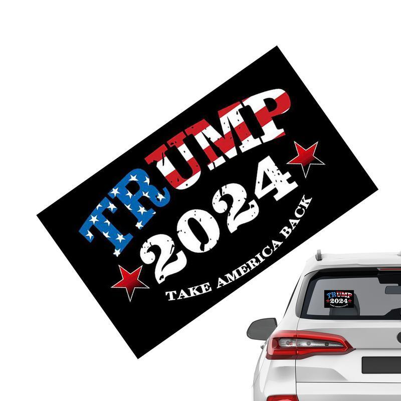 Pegatina de vinilo reflectante para el coche, pegatina de 10 piezas 2024 de Trump, hace que América sea genial de nuevo, divertida, para el parachoques, elección ejecutiva para decoración del coche