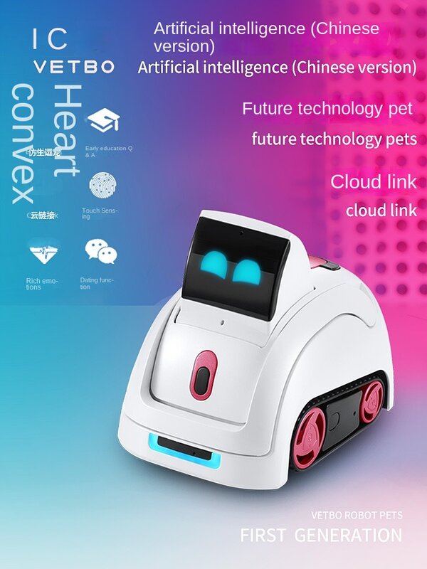Robot cerdas mainan anak-anak menemani puzzle pendidikan dini, dialog suara, hadiah anak anjing peliharaan elektronik