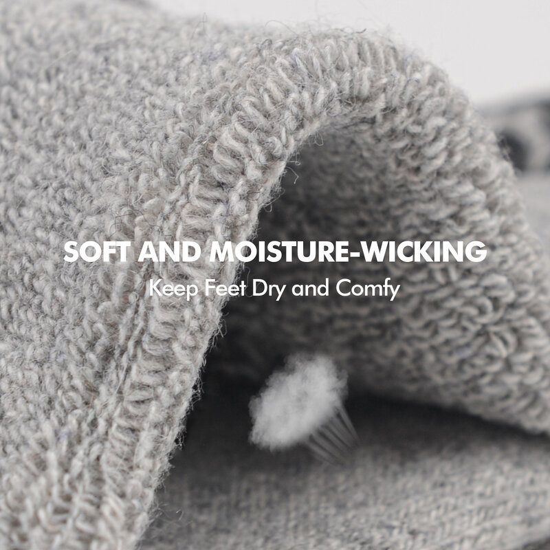 SIMIYA-Calcetines térmicos de lana merina para hombre, medias cálidas de invierno, transpirables, contra el frío (EE. UU. 7-13), 5 pares