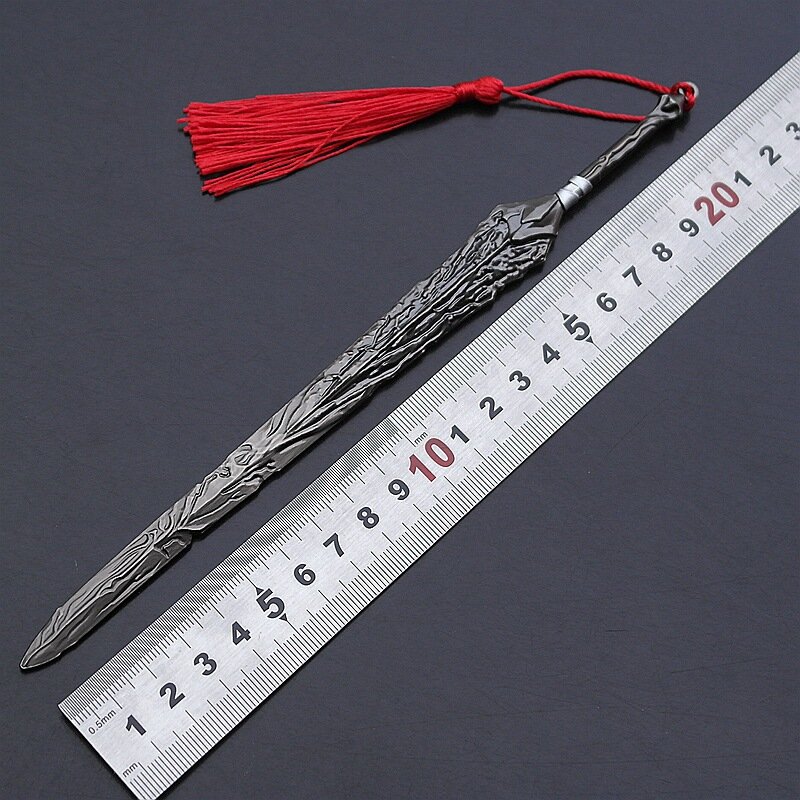 22ซม.ที่เปิดจดหมายดาบจีนโบราณ Han Dynasty ดาบโลหะผสมอาวุธจี้อาวุธรุ่นสามารถใช้สำหรับบทบาทเล่น