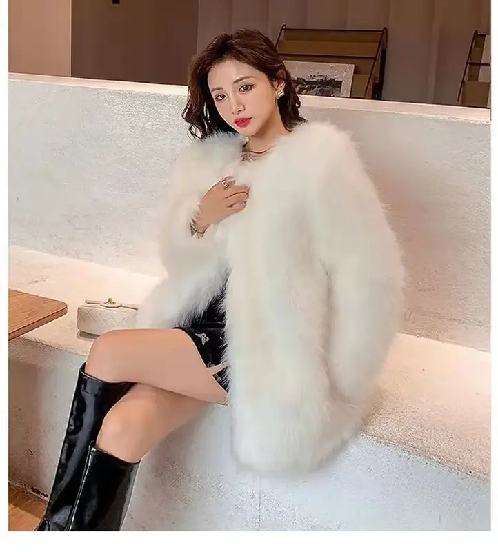 Sztuczne futra i kurtki damskie jesień i zima nowa moda kobieca koreańska wersja młody Temperament