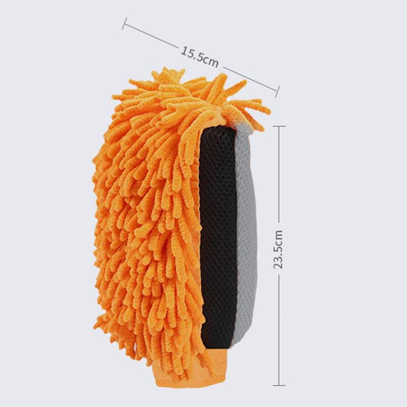 Dropshipping!! Chenille Car Wash Glove Double-Sided Cleaning Stain-Removal Good Durability Ultimate Car Cleaning Tool