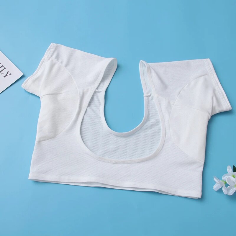 Vest Underarm Sweat Pad Breathable Shirt Armpit Protector ( Size White )