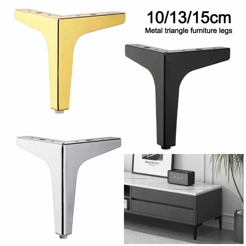 Pieds de meuble triangulaires en métal modernes, remplacement de bricolage pour armoire, planche Chi, canapé, chaise
