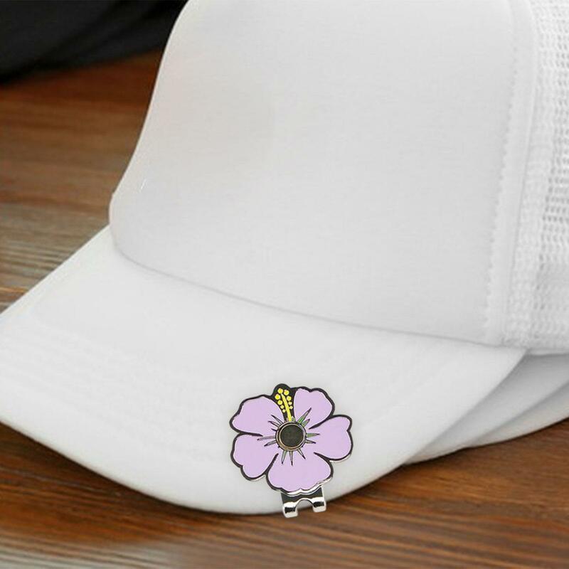 Penanda bola Golf bunga logam warna cerah Aksesori olahraga Golf kreatif