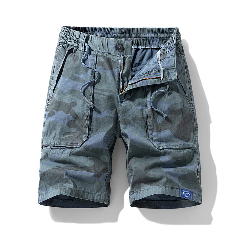 Solomon-Short cargo en coton pour homme, vêtement de plage multi-poches, mode printemps, livraison directe, nouveauté