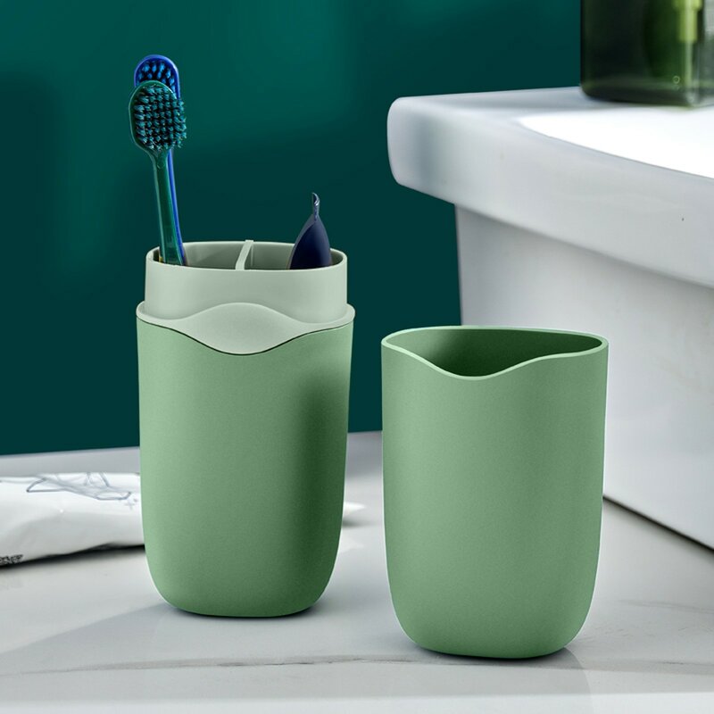 Travel Mouthwash Cup Portable Toiletry Cup Set Simple Brushing Cup Travel Toothpaste Toothbrush Storage Box