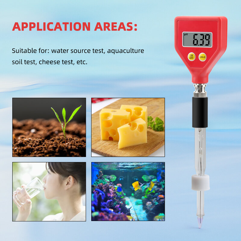 Verificador digital do medidor de ph do solo do verificador da acidez da água para plantas flores alimento vegetal