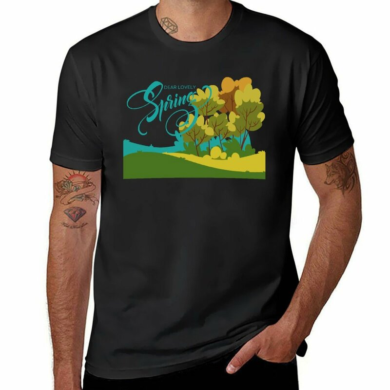 Camiseta de primavera para hombre, ropa de gran tamaño, ropa de verano