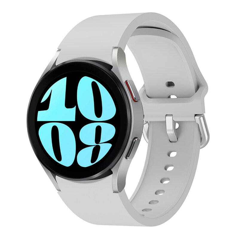 Pulseira de relógio de silicone com interface arco, pulseira para Samsung Galaxy Watch 6, 5, 4 Classic, original, 40mm, 44mm, 45mm, 47mm, 43mm, 46mm