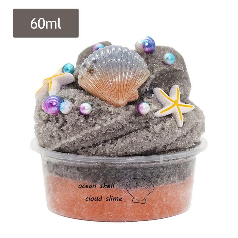 Jelly Cube Slime Elastic Ocean Shell Slime, Burbuja crujiente interactiva Slime Fluffy Crystal Mud Toy, arcilla suave para niños y niñas