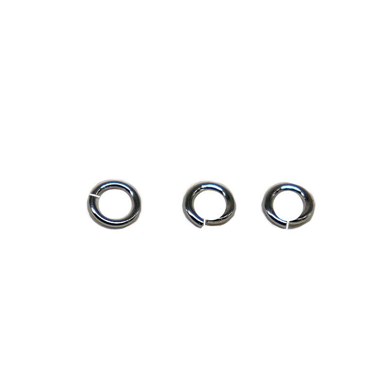 Anello di salto aperto in argento Sterling 925 massiccio anelli divisi componenti fai-da-te creazione di gioielli placcati rodio 1 pezzo