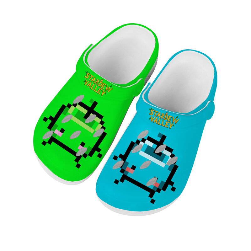 StarmistValley-Sabots de jeu de dessin animé pour hommes et femmes, chaussures d'eau de jardin, pantoufles de plage à trous, sandales pour adolescents, mode personnalisée, construit
