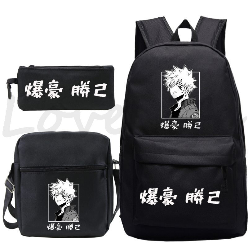 Рюкзак с принтом Bakugou для мальчиков и девочек, школьный ранец с героями аниме «Моя геройская Академия», Детские рюкзаки