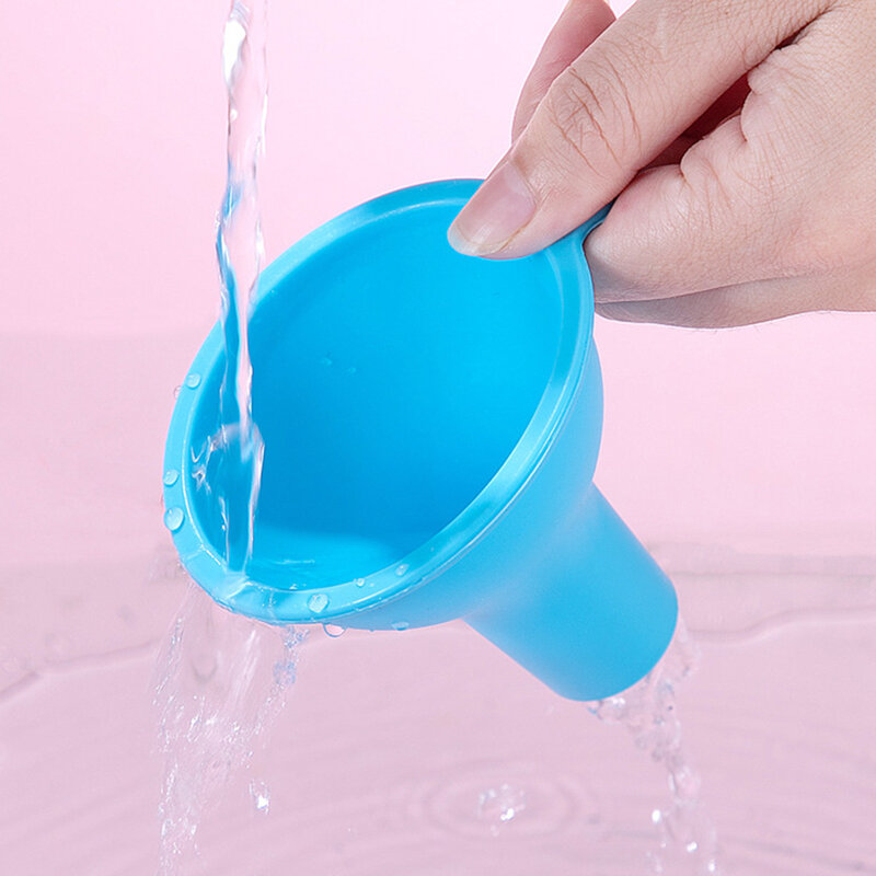 1 Piece Silicone Funnel Wide Mouth and Large Diameter Funnel Pour Oil Milk Powder Beans Dispense Funnel Kitchen Tool