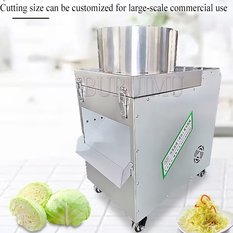 Trituradora automática de vegetales y repollo, máquina cortadora de lechuga para ensalada y comida