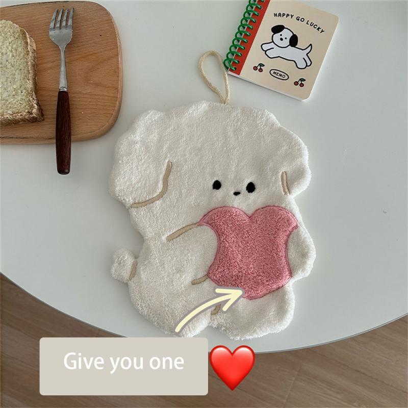 Cute Hand Towels Creative Cartoon Lint-free Hand Towels Cute Super Absorbent Hand Towel Household Products Hanging Hand Towels