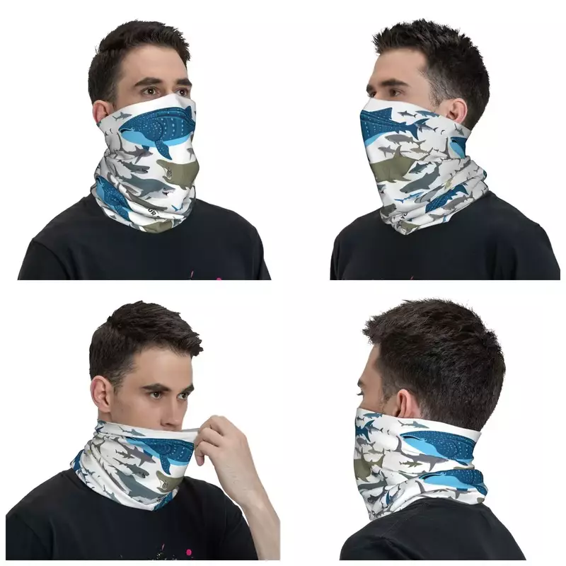 Hai Tauchen Bandana Hals Gamasche gedruckt See ausrüstung Sturmhauben Gesichts maske Schal Mehrzweck Kopf bedeckung Reiten Erwachsenen wind dicht