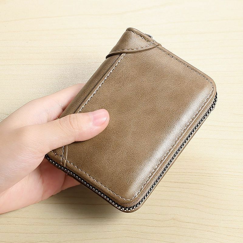 Dompet pria anti-maling dompet tas kartu anti-demagnetisasi tempat kartu SIM kompak tempat kartu dompet kartu wanita