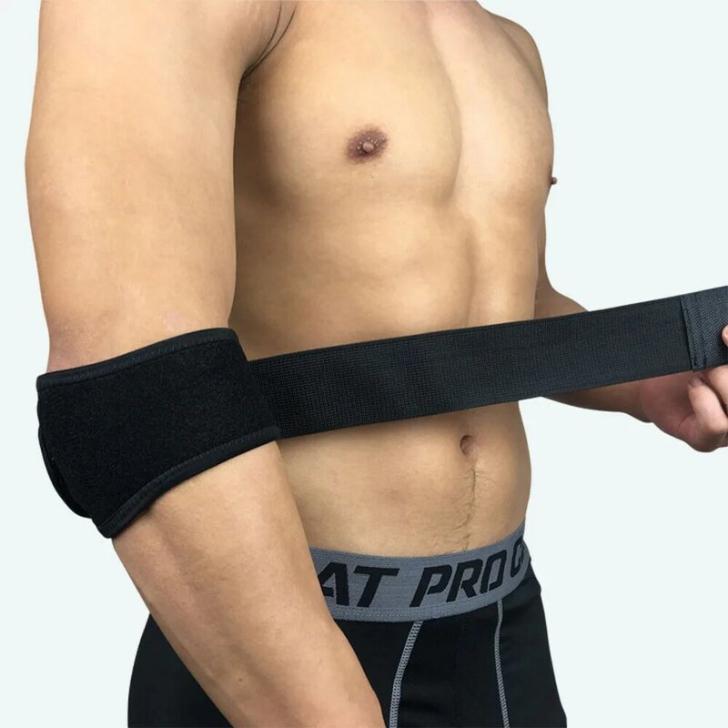 Sports Compression Elbow Brace Support Straps with GEL Pad & Adjustable Band for Tennis Golfer Relieve Tendonitis Forearm Pain