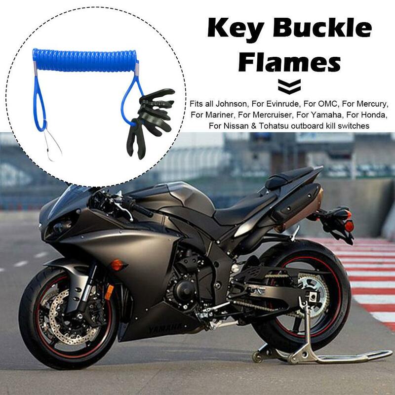 Keychain Style Flameout Rope Outboard Motor Kill Switch Lanyard For Yamaha Honda Mercury Mariner Nissan Tohatsu Accessories