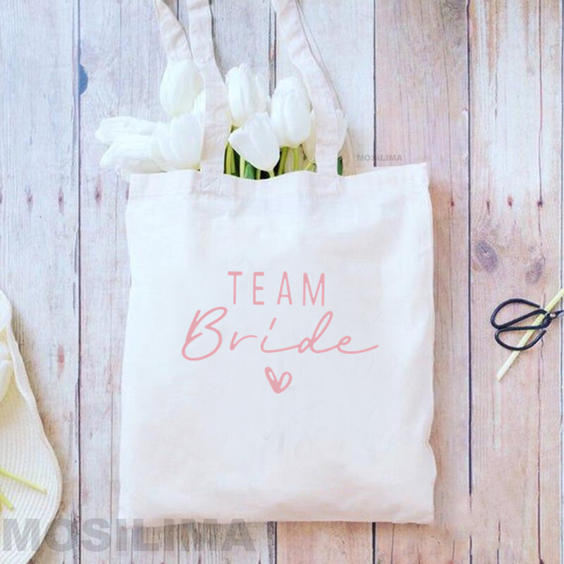 Tote Bag Bridesmaid Canvas Tote Bag Women Canvas Shopping Bag Bachelorette Party 35*40CM DG055