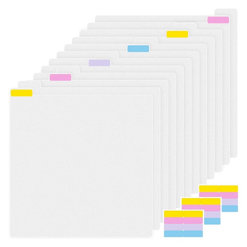 Scrapbook divisori di carta sfusi per dividere 12X12 pollici Scrapbook Paper Storage cartoncino divisori Tabbed libreria di File B durevole