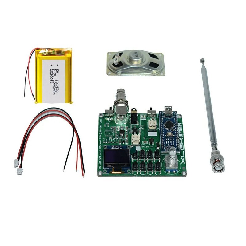 Receptor de Radio de todas las bandas, chip SI4732 ensamblado, FM AM (MW y SW) SSB LSB y USB + batería de litio de 3,6 v + antena +, nuevo
