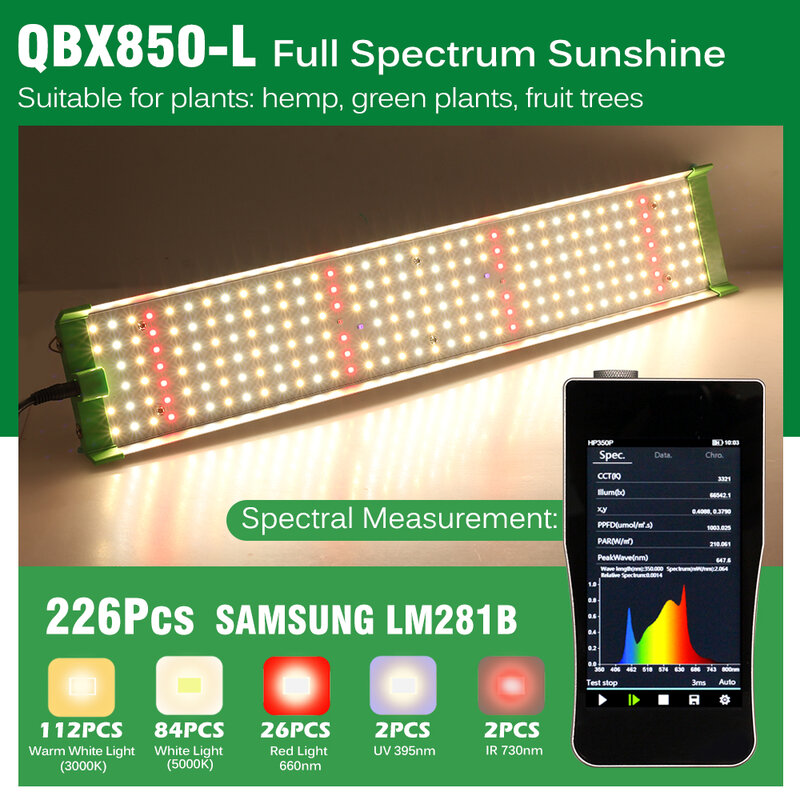 LED Phytolamp Full Spectrum Lamp para Plantas Crescer a luz para tenda de estufa, Lâmpadas crescentes para mudas, Estufa, 110V, 220V, 85W, 10000LM