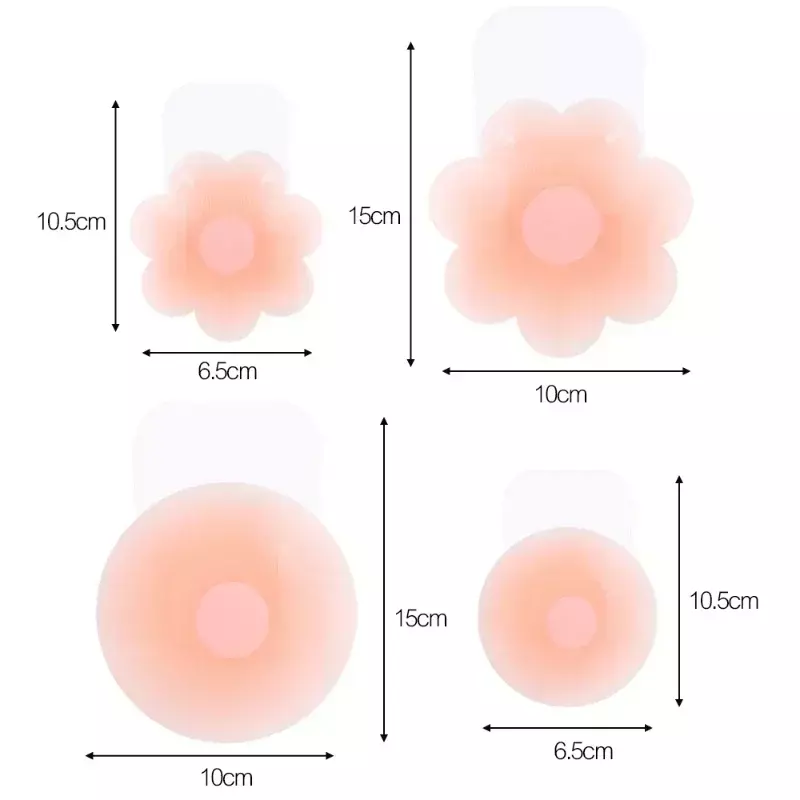 Petali del seno riutilizzabili sollevano la copertura del capezzolo in Silicone adesivo petalo invisibile senza spalline Stick on Bra adesivi per il seno