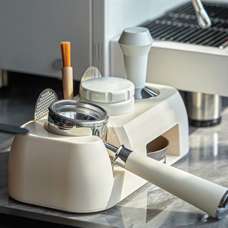 Coffee Handle Stand Dispenser Holder, Espresso Tamping Pad Holder, Tap Box, Ferramentas Barista, ABS, 51-58mm