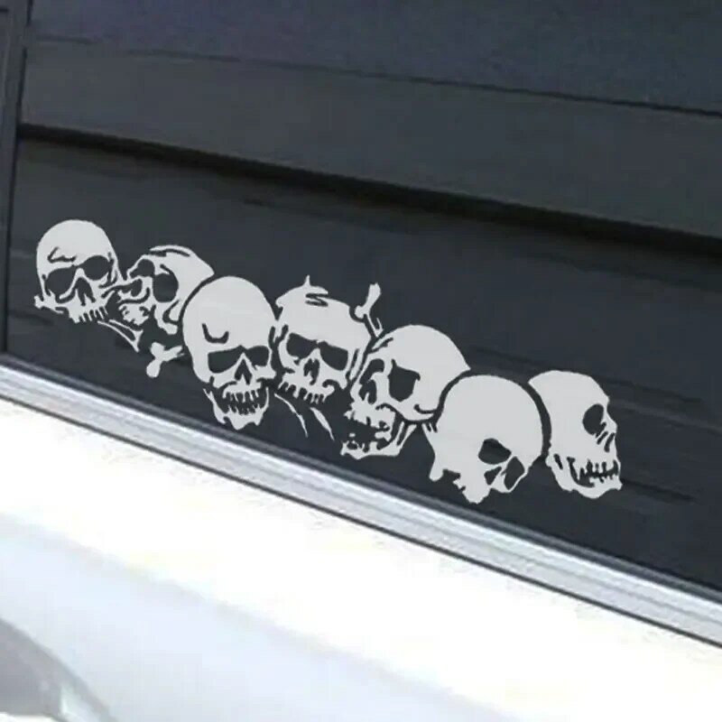 Naklejka samochodowa Cool Skeleton Decal Art Horror Halloween Dekoracja PVC Wodoodporny krem przeciwsłoneczny