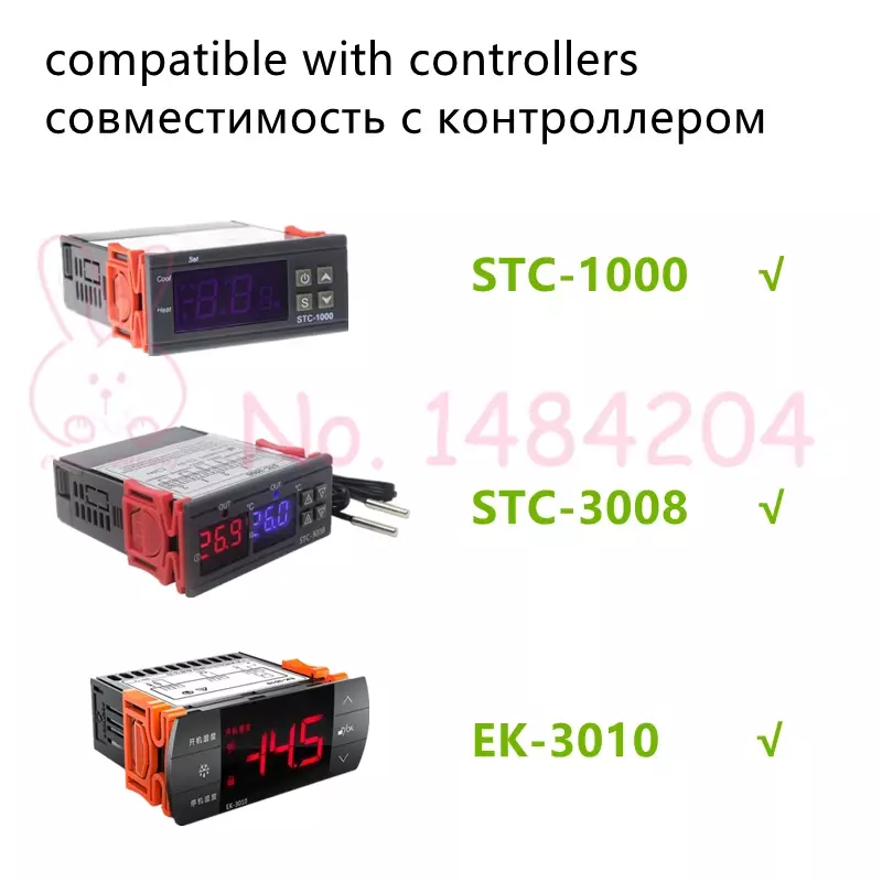 NTC B3435 10K Thermistor Temperature Sensor NTC 10K Probe 4mm * 80mm Max. 150°C for STC-1000 STC-3008