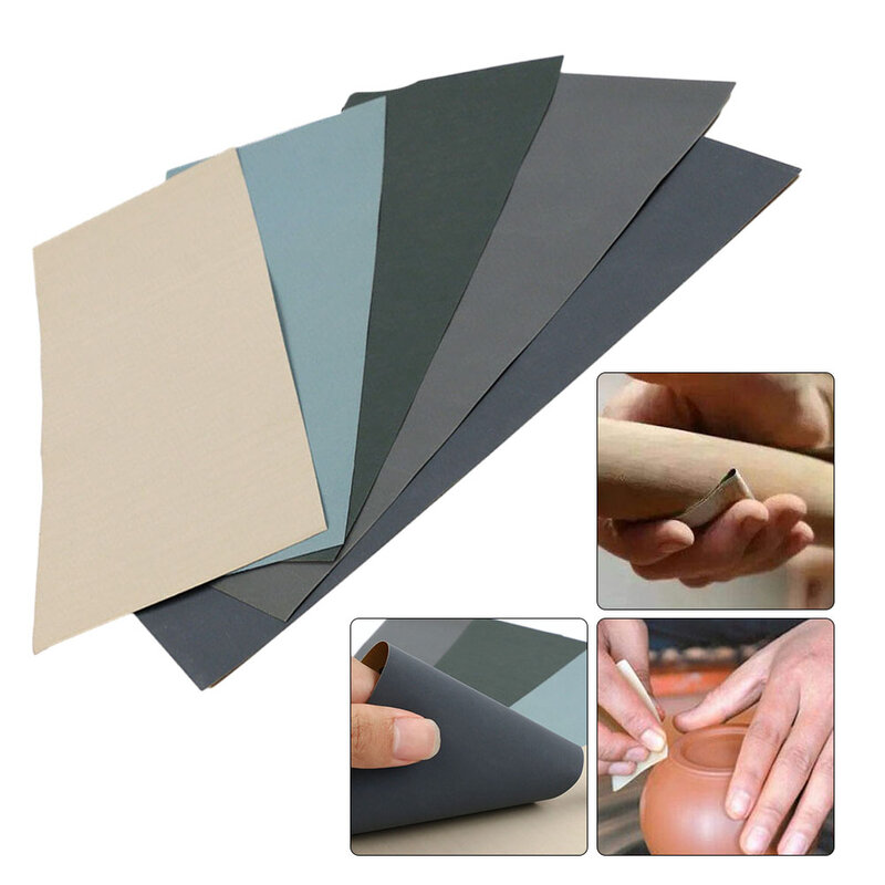 5Pcs Sandpaper 2000 2500 3000 5000 7000 Mixed Grits Sand Paper Water/Dry Sanding Paper Abrasive Tool