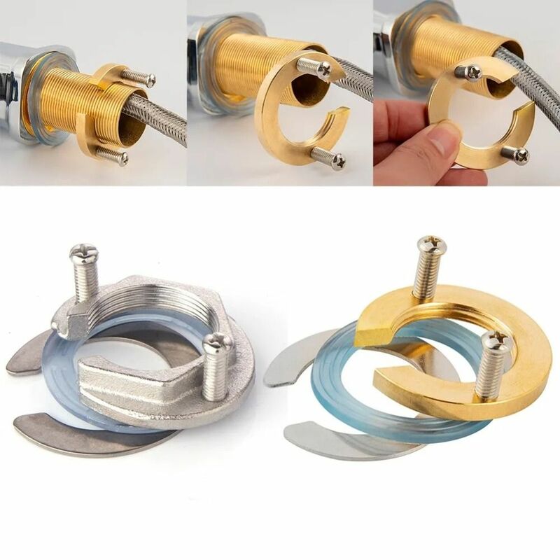 32mm Faucet Anti-loosing Nut Cap Faucet Fixing Accessories Kit Wash Basin Tap Fixing Fitting C Type Washer Tool Home
