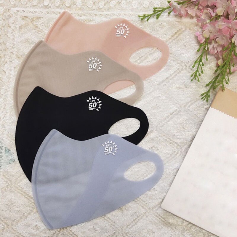 Breathable Ice Silk Mask Hot Sale Traceless Anti-UV Riding Face Mask Anti Pollen Ultrathin Face Veil Outdoor Sports
