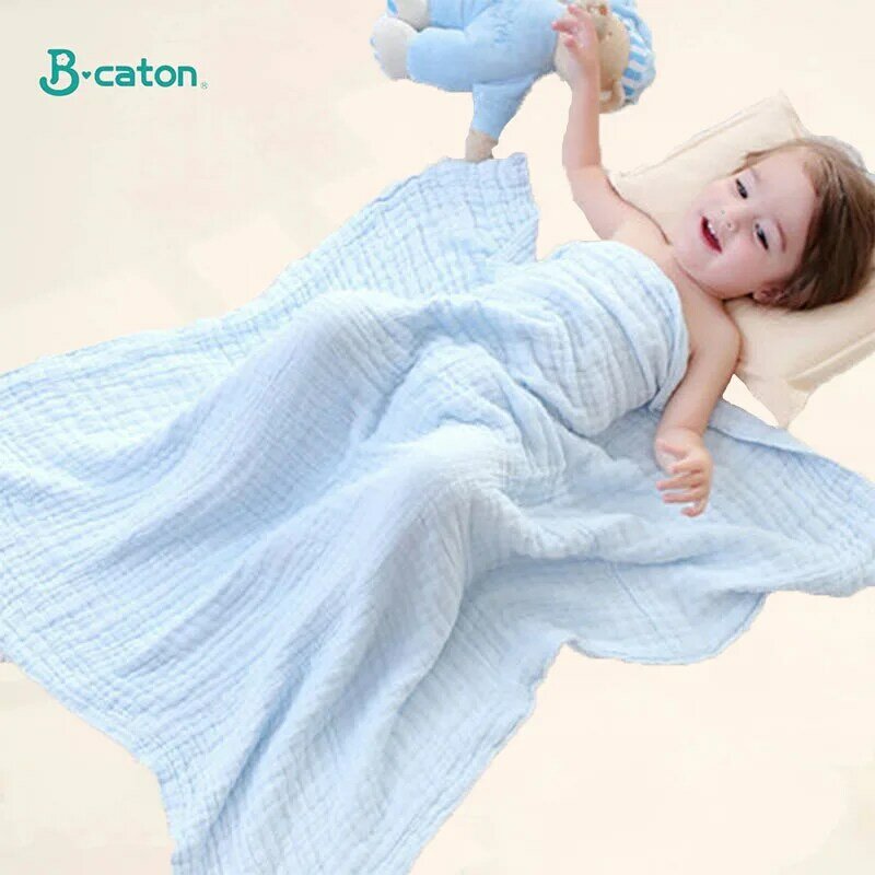 Baby BathTowel Boys Girls 100% Cotton Children Baby Towels Blanket For Newborn Bathrobe 6 Layers Gauze Washcloth Infant Swaddle