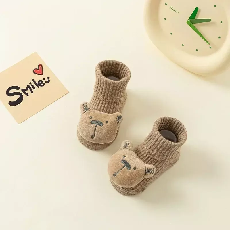 Детские противоскользящие напольные носки для новорожденных детей Мультяшные 3D носки для детей
