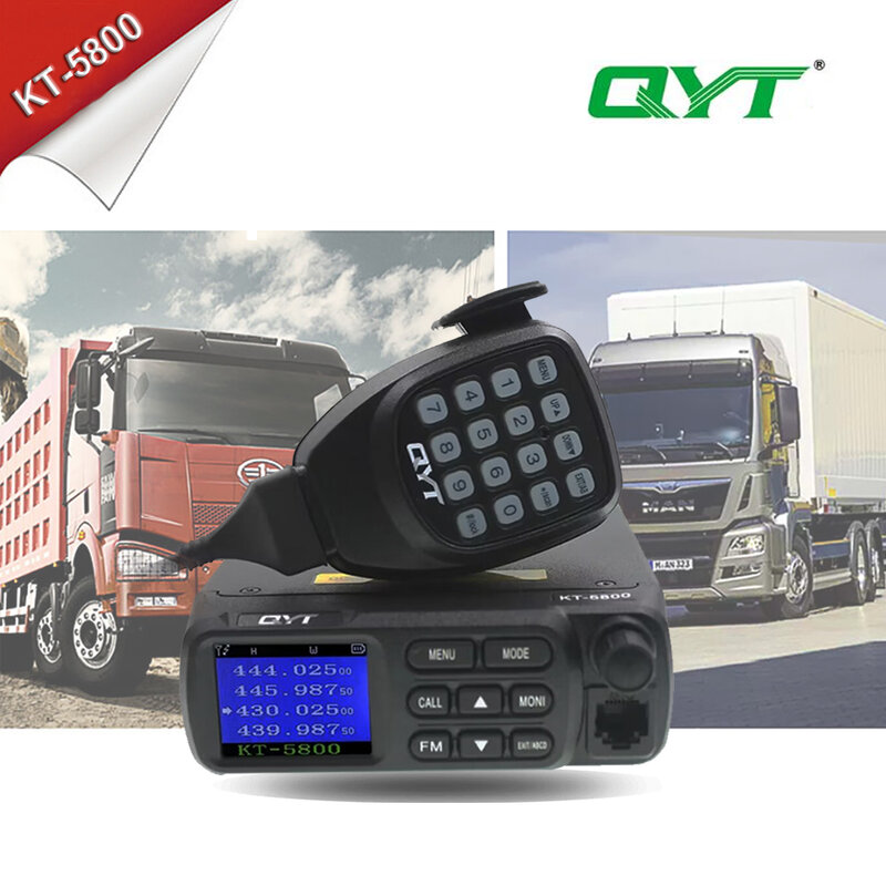 QYT KT-5800 18-36V UHF 400-480MHz 25W Voiture Ham Radio Transcsec Mobile Camion KT5800 Véhicule Radio