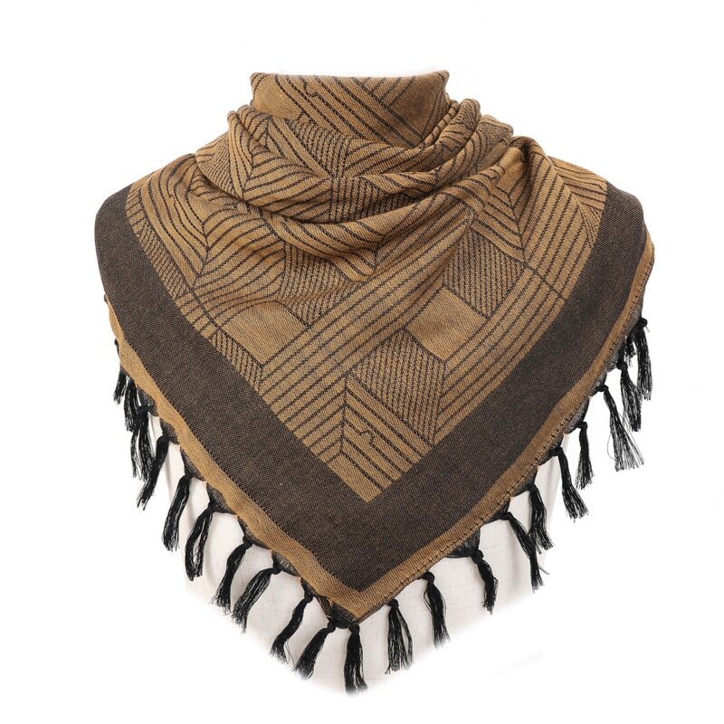 新しいスタイル Shemagh 綿ブレンドアラブクーフィーヤ砂漠軍事スカーフ頭首フェイスラップ